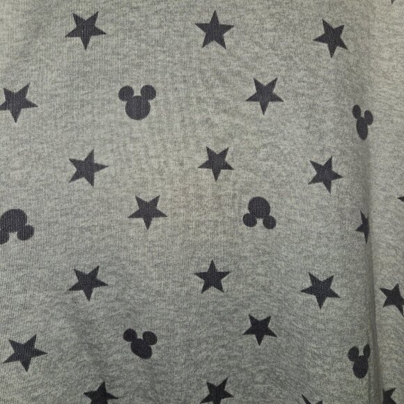 Disney Mickey Mouse 2-Pc Pajamas Lounge Set Top Pants Gray Stars Womens XXL READ - Picture 6 of 16
